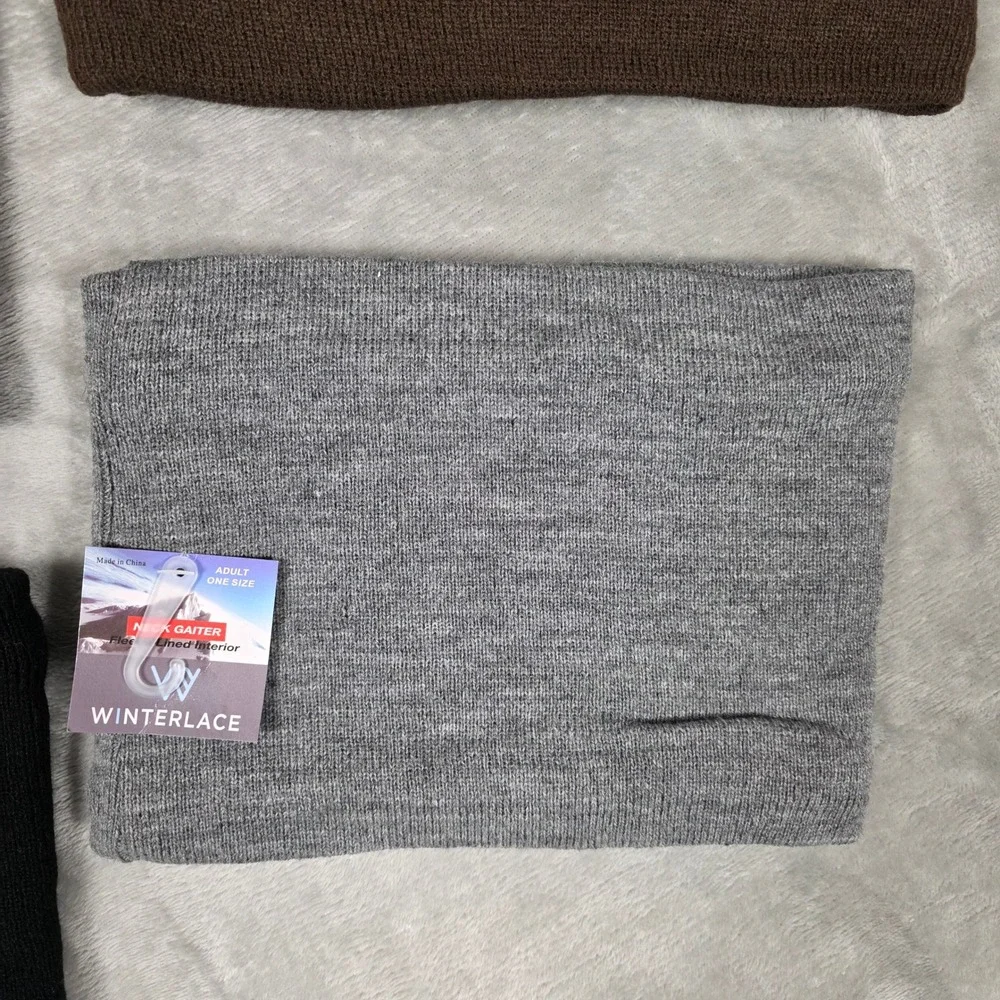 Winterlace Neck Gaiter Fleece Lined Knit Warmer Adult One Size Multi New